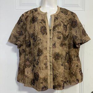 Lady Dorby‎ Blouse SZ 20WP Vintage Timeless Classic Chic Sunday Best